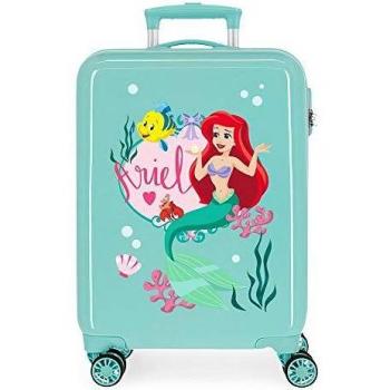 Disney Princesas - Maleta de Cabina Ariel Princess Celebration Rígida Verde, 34L