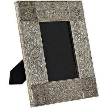 Marco de Fotos DKD Home Decor Champán Malva Madera Aluminio Árabe 20 x 1 x 25 cm (1 unidad)