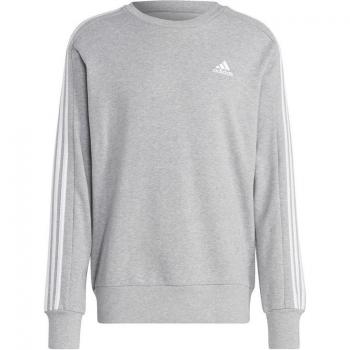 Adidas Essentials 3-Stripes French Terry Sweatshirt for Men - Medium Grey