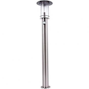 Lámpara de exterior York con detector de movimiento, acero inoxidable, E27, 40W, IP44, altura 100 cm