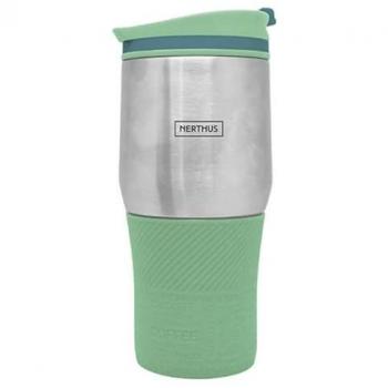 Termo Doble Pared Vin Bouquet Turquesa 400 ml - Conserva Bebidas Frías y Calientes, Acero Inoxidable