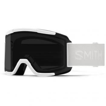 Máscara de Esquí Smith Squad - Color blanco grisáceo, lente espejada ChromaPop Sun negro