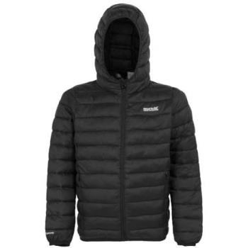 Regatta Kids Insulated Hooded Puffer Jacket Marizion Black, Size: 14 Years