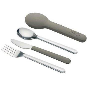 Joseph Joseph Go Eat De acero inoxidable de cubiertos gris ahorro de espacio