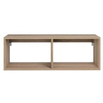 Mueble de baño flotante TEANA con 2 nichos - Color natural claro - 94 cm