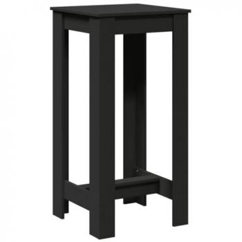 Mesa Alta de Bar Negra 51x50x103,5 cm en Madera Multicapa