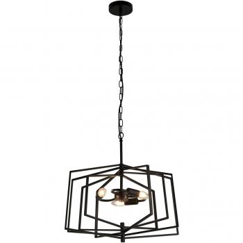 Lámpara colgante Slinky Acero dulce Negro mate 3 bombillas Ø 50 cm