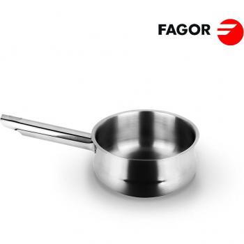 Fagor Silverinox Cazo de Acero Inoxidable 18/10, 12 cm Diámetro, Capacidad de 0.7 Litros, con Fondo Difusor de Triple Capa, Apto para