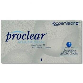 Proclear Lentes de contacto multifocales mensuales, R 8.7, D 14.4, -6.5 dioptría, adición 2, no dominante - 6 lentillas