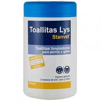 STANGEST Toallitas Higiénicas LYS para Perros y Gatos | Limpieza Ojos, Oídos y Piel | Toallitas Limpiadoras con Aloe Vera y Agua Hamamelis | 120 Unidades