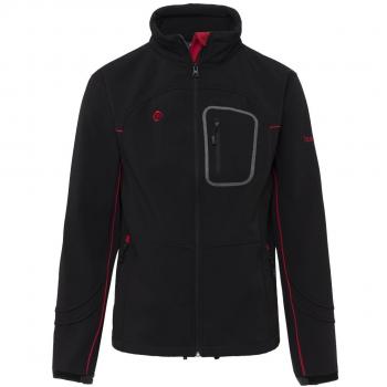 Izas Mogen - Chaqueta softshell para hombre, color negro / rojo, talla XL