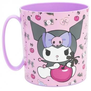 Taza Infantil Reutilizable de Plástico Kuromi para Microondas 390 ml