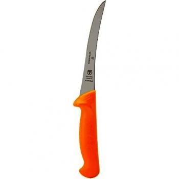 Cuchillo deshuesador flexible Victorinox Swibo de 13 cm con hoja curva y mango ergonómico naranja