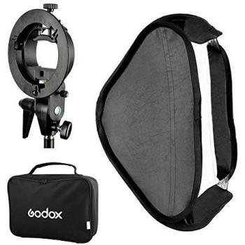 Godox SFUV8080 80x80cm Softbox Universal Plegable Kit con Soporte Speedlite Estilo S para Flash Bowens Mount