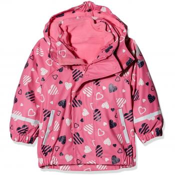 Sterntaler Parka impermeable forrada para niñas, Multifunción 3en1, Edad: 6-9 Meses, Talla: 74, Rosa