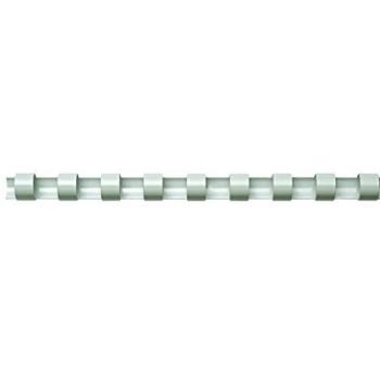 Canutillos de plástico para encuadernar - Blancos - Ovalados - Diámetro 51 mm - Caja de 50 unidades