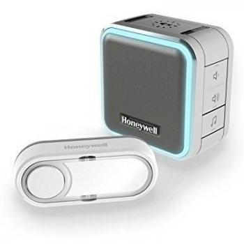 Honeywell Home DC515SG Kit Timbre sin Hilos 150m 6Tunes 84Db HALO Plata-DC515SG, Plata, S