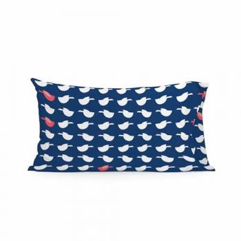 Funda de Almohada Happyfriday - Ballena 50x75 cm, 100% Algodón, Calidad de 150 TC, Fabricado en España