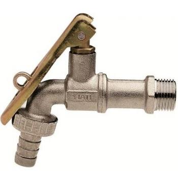 Grifo de Bola con Manija de Palanca y Portalucchetto, 1/2 con Conector para Manguera 3/4