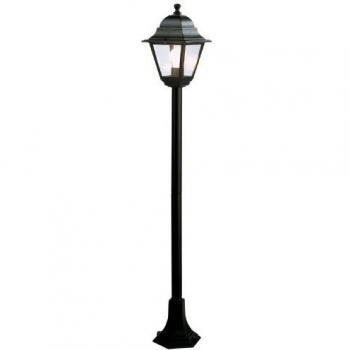 Farol Jardín Con Columna 1,2 Metros Negro