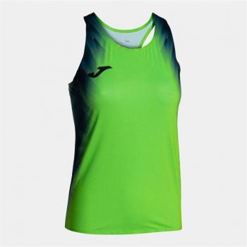 Camiseta de running Joma Elite XI mujer tirantes verde flúor