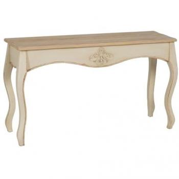 Consola Bigbuy Home Crema Natural Madera Abeto 135x43x77cm