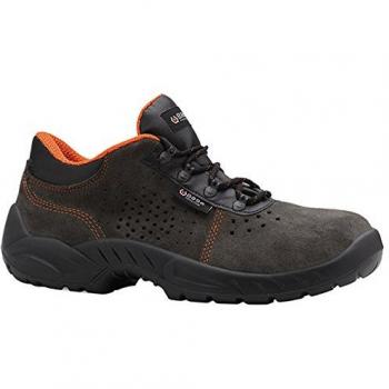 Base Protection, OPERA Calzado de Seguridad para Hombres y Mujeres, Gris y Naranja, Talla 42