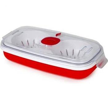 Snips Microondas, plástico, Rojo, Egg Poacher and Omelette Maker 0.75L