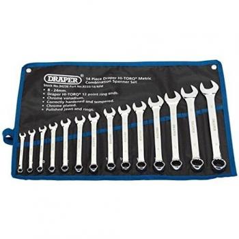 Draper 34236 Métricas Combinación Spanner, Plata, Set de 14 piezas
