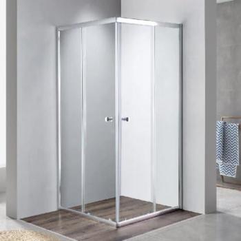 Mampara de ducha Wonder de cristal 2 lados 80x80 cm