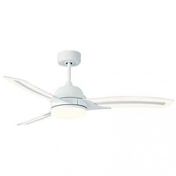 Ventilador de techo silencioso DC Lighter LED 24W CCT regulable con aspas translúcidas y temporizador