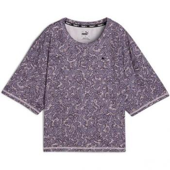 Camiseta de Fitness Puma Train Favorita AOP Crop Mujer Lila