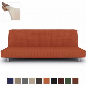 Eiffel Textile Nimes Funda para Sofá, Algodón, Naranja, Click-Clack, 160 x 195 x 2 cm
