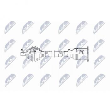 Árbol de transmisión NTY NPW-VW-038 - Alta calidad y durabilidad para vehículos VW