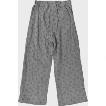 Pantalón de niña estampado gris con flores