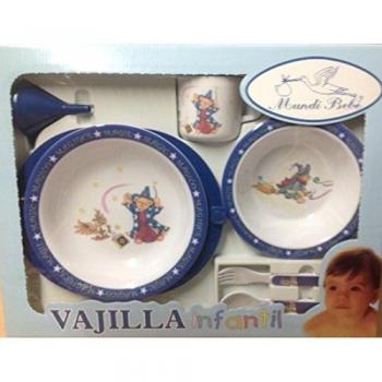 Vajilla plato termo azul mago