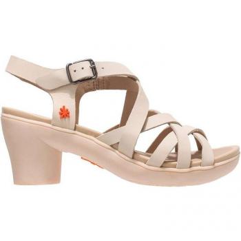Art Sandalias Alfama 1477 para Mujer de Piel en Color Beige con Cierre de Hebilla y Tacón de 7cm