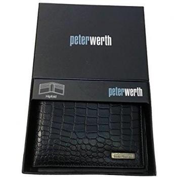 peterwerth Hip Fold Negro Cartera de piel