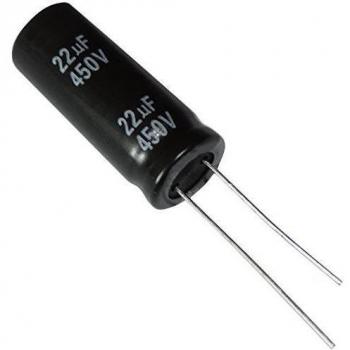 AERZETIX: 4 x condensadores electrolíticos radiales 22µF ± 20% 450V THT 105°C 12000h Ø12.5x30mm