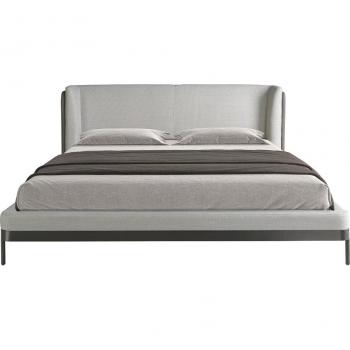 Cama de tela color gris claro ANGEL CERDÁ 7156C, Gris Claro, Tela, 218 x 229 x 105