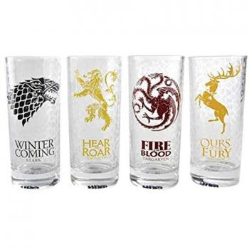 Game Of Thrones Houses Logos Set of 4 Glasses