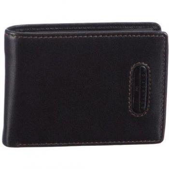 M-Collection merlin 05/30/01511 - Monedero de cuero unisex, color negro, talla 10x7x2 cm
