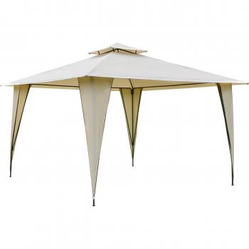 Carpa De Jardín Batang Outsunny Techo Doble Beige 268X345x345 Cm