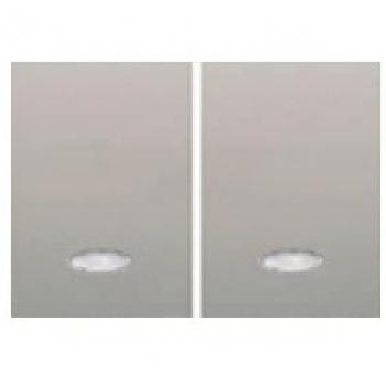 Tecla Doble Pulsador Luminoso Plata Luna BJC Coral 21709-PLL