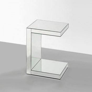Mesa auxiliar Timon espejo plateado L 40 cm
