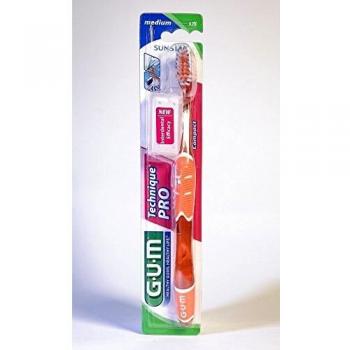 Sunstar G.U.M Technique PRO Compact Toothbrush with Travel Cover - Medium, 1 pc