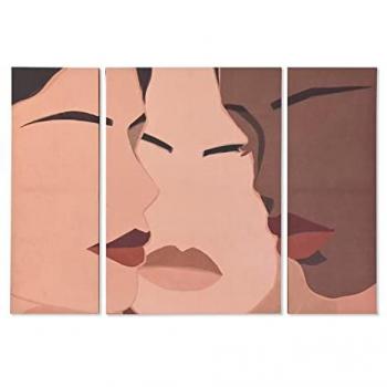 Juego de 3 cuadros Escandinavo Mujeres DKD Home Decor 140 x 3,8 x 100 cm