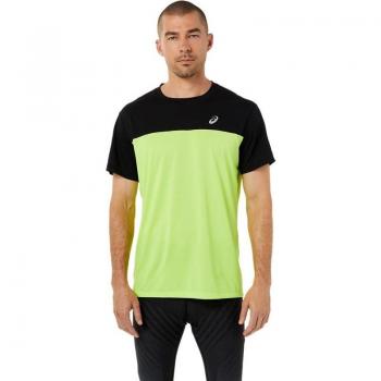Camiseta de manga corta Asics Race para hombre en color verde