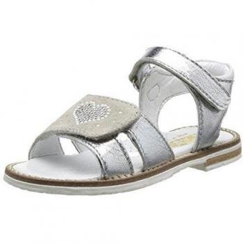 Ninette en Fleur Martine - Zapatos primeros pasos de terciopelo para niña Plata Argent