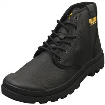 Palladium Pampa Hi Coated Lace-Up Ankle Boots - Black - Men's Size 12 UK